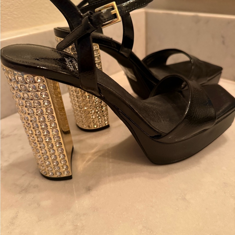 Jeffrey Campbell Platform Crystal-Embellished Block Heel Sandals